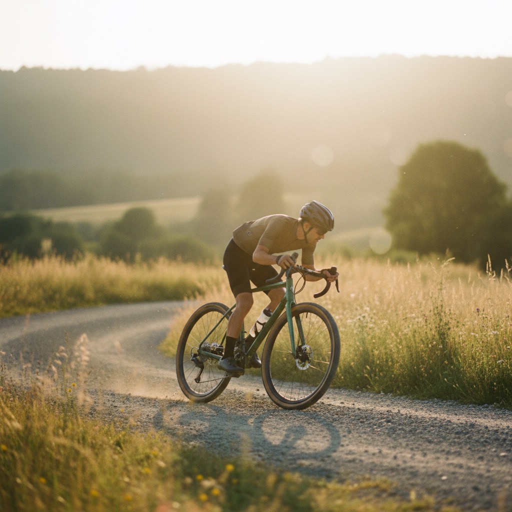 Zdjęcie pokazujące rower jadący na trasie górskiej
