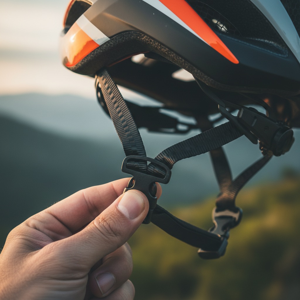 Obraz kasku rowerowego, który stanowi część dołączanego sprzętu do wypożyczanego roweru